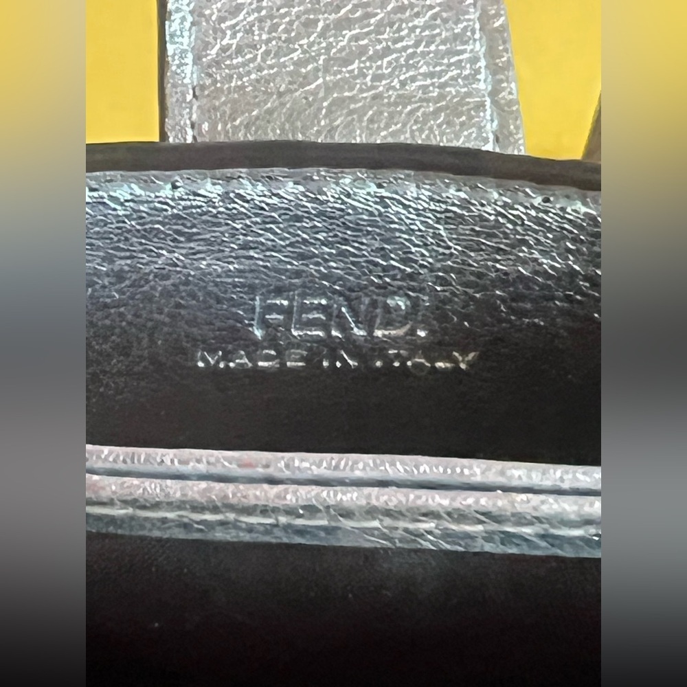 FENDI Tobacco Silver FF Zucca Lambskin Leather Maya Snap Accordion Card Wallet - Picture 9 of 12